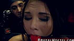 Blonde teen strips webcam, gangbang squirts!