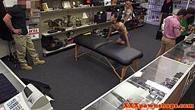 Wow! Asian pawnshop amateur with tattoos gets drilled hard