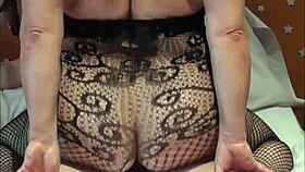the milf in lingerie bends over for doggystyle action with a big cock