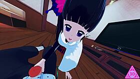 koikatsu tanjiro and kanao from demon slayer engage in uncensored sex with blowjob handjob and cumshot