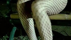 OMG! Watch婷婷 Masturbate Outdoors and Explode on Fishnet Stockings!