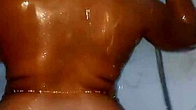 katy katie stepmother takes a hot long shower, her booty so soft it jiggles.