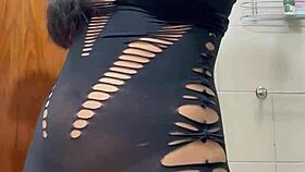 Filming Friend's Cuckold Girlfriend's Anal Assfucking in Bathroom