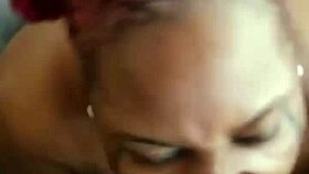 evie, the bbw pornstar, gives druffbandit a sloppy blowjob with her wet mouth.