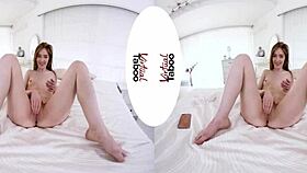 hey, jia masturbates her shaved pussy to orgasm in the bedroom 😏