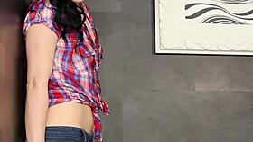 Euro teen gets bukkaked in gloryhole action.