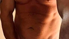 Got horny pissing, now stroking my monster cock