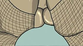 sketching a curvy black beauty bent over in doggy style pose