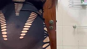 Filming Friend's Cuckold Girlfriend's Anal Assfucking in Bathroom