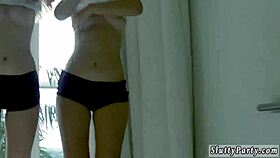 Beautiful teen joins anal party with blowjobs and group assfucking in dorm