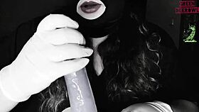 Oh, that skinny brunette's passionate kiss turns into wild riding and a creampie with Amelie Dubon!