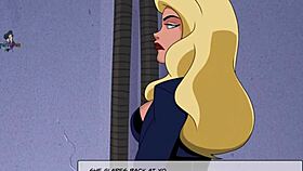 Hey, check out this dc comics hentai where a redhead babe dances and gets a big tits cumshot