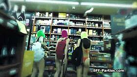 busty bikini girlfriends enjoying loot and cock