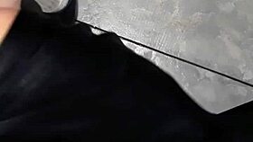 flashing at laundry mat to mature lady she looks shocked