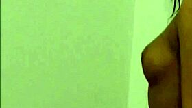 these shiny gold pvc panties fit the teen babe perfectly for masturbation