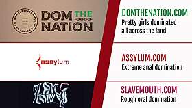 bdsm fetish anal babe riding doms hard cock in rough bondage.