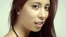 Does Lass In Black Lingerie Tease Her Shaved Pussy Enough?