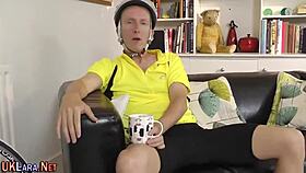 British milf in stockings gets facial hd 😍