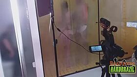 biggest tits in brazil on frosted shower glass with rafaella denardin and ed j