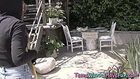 real lesbian teen 18+ toyed at party