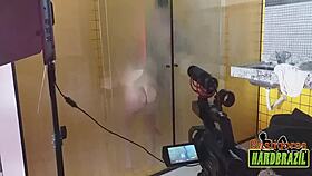 biggest tits in brazil on frosted shower glass with rafaella denardin and ed j