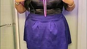 Mature Brunette Shemale Crossdressing and Performing Amateur Transsexual Acts