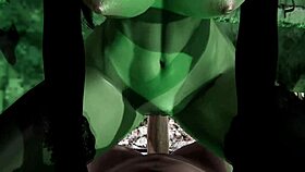 cumming deep inside witch gruntilda's pussy on halloween