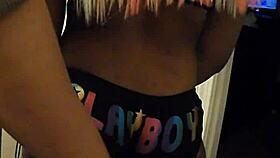 Cute ebony teen receives spanking