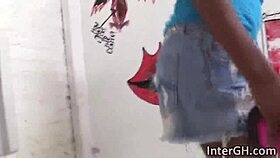 Hot ebony chick, wanna see her blow a monster cock at the glory hole?