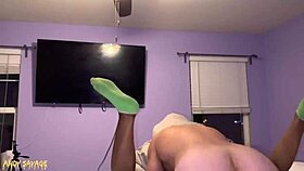 Yo, watch this black milf give a wild blowjob and take a creampie!