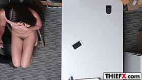 Wow! Teen Thief Gets Punished Hard In Office!