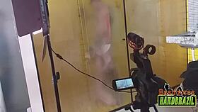 biggest tits in brazil on frosted shower glass with rafaella denardin and ed j