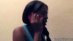 Hot ebony chick, wanna see her blow a monster cock at the glory hole?