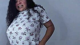 my sister-in-law with huge natural tits dances sexy to get famous, riding and cowgirl style