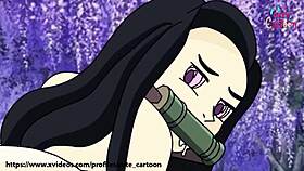 nezuko fucks tanjiro in this demon slayer hentai 😈💦