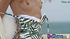 Beautiful blonde MILF Francy Torino exposes her stunning body while posing