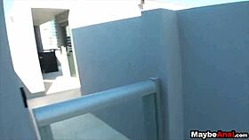 Amateur brunette evelyn lacie embarks on her first anal adventure with deep assfucking