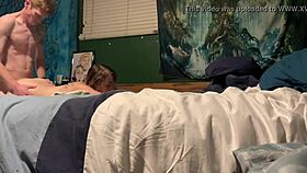 Amateur blonde video captures doggystyle sex with bent over ass