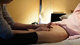 Is this lovely shemale being analyzed with her big cock?