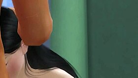 Asian Blowjob Tease by Window