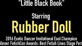 Dildo drilling latex queen rubber doll pleases shiny client?