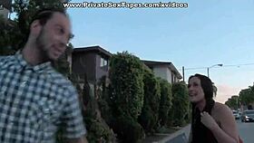 sexy brunette girlfriend gets merciless doggy fuck on camera