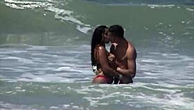 African Brunette Sucked Cock Publicly On Beach By Naughty Guy
