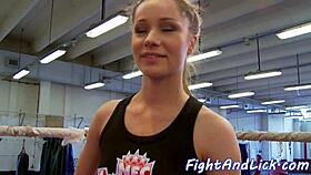 The BIG ASS dyke babe gets FINGERED after WRESTLING in a lesbian catfight.