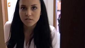 Wow, desperate housewife bangs hard to save her fancy car in POV!