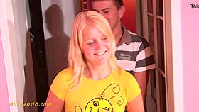 Young Blonde Couple Just Turned 18 Years Old