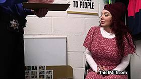 Curly Redhead Milf With Big Tits Sucks Cock Secretly At Office