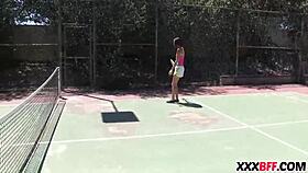 Summer Camp Tennis Sluts Engage In Bisexual Group Sex With Big Cocks
