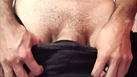 Delicious handjob on a monster cock that's fucking huge