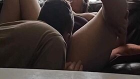 my lover licks my wife's pussy as i watch and masturbate